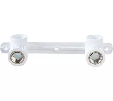 Угольник комбинированный с креплением двойной, внутренняя резьба, 25-1/2" ( для смесителей) PPR