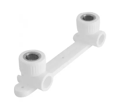 Угольник комбинированный с креплением двойной, внутренняя резьба, 20-1/2" ( для смесителей) PPR