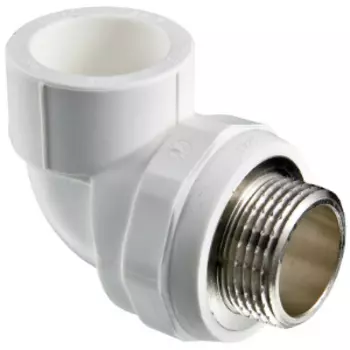 Угольник полипропиленовый Valtec с переходом на наружную резьбу 25х1/2"