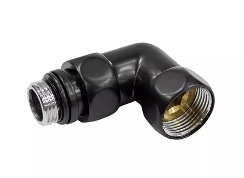 Уголок со сгоном 3/4"х1/2 г/ш черный матовый (2 шт) для п/с 762SCH0504 (RAL 9005)