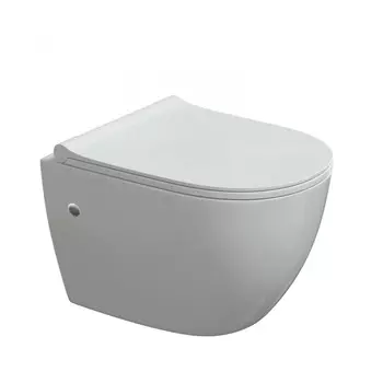 Унитаз подвесной BERGES OKUS 48 см., сиденье дюропласт Toma Slim SO, микролифт, быстросьем