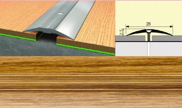 Универсальный стык 28мм 0,9 дуб эдельвейс