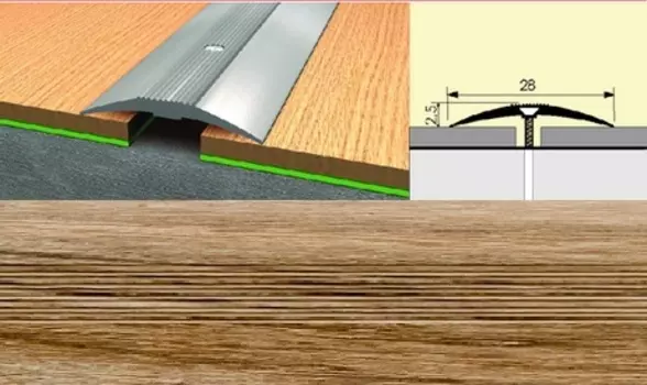 Универсальный стык 28мм 0,9 дуб камелия