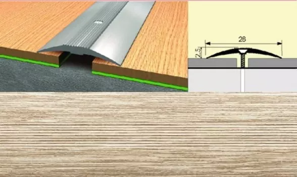 Универсальный стык 28мм 0,9 дуб беленый