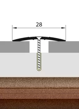 Универсальный стык 28мм 1,35 бронза