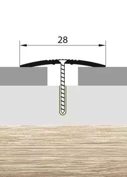 Универсальный стык 28мм 1,35 дуб беленый