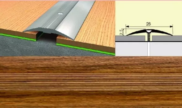 Универсальный стык 28мм 1,8 дуб медовый