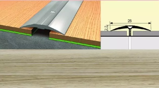 Универсальный стык 28мм 1,8 дуб аляска