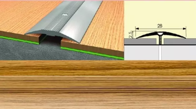 Универсальный стык 28мм 1,8 дуб эдельвейс