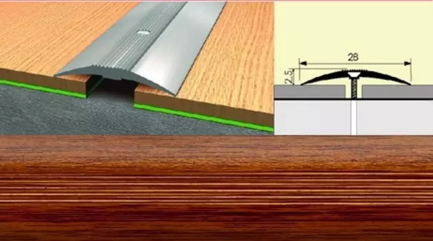 Универсальный стык 28мм 1,8 дуб натуральный