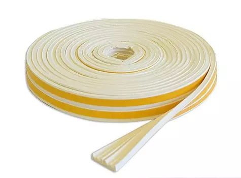 Уплотнитель 4Walls E-профиль, 4*9 мм, белый