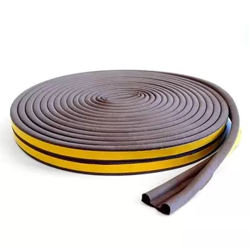 Уплотнитель 4WALLS P-профиль, коричневый/черный