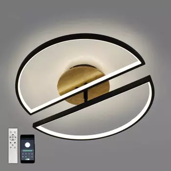 Управляемая светодиодная люстра WOODY LOFT 75W 3R-APP-500x135-BLACK/WOOD-220-IP20