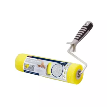 Валик в сборе Профи для нанесения штукатурок, структурный поролон, 250 мм