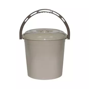 Ведро 10л с крышкой (латте)
