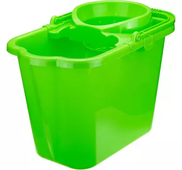 Ведро прямоугольное 9,5л с отжимом, ярко-зеленый