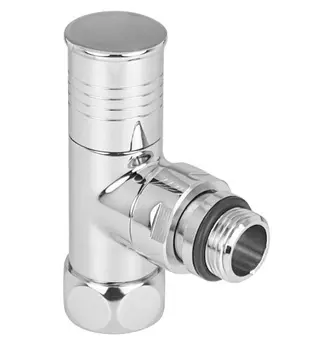 Вентиль запорн. угл. с накидной гайкой 3/4 ВР х 1/2 НР кругл, для полотенцесушит., пара VALFEX