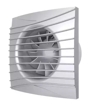 Вентилятор осевой вытяжной с обратным клапаном SILENT 5C gray metal, D 125