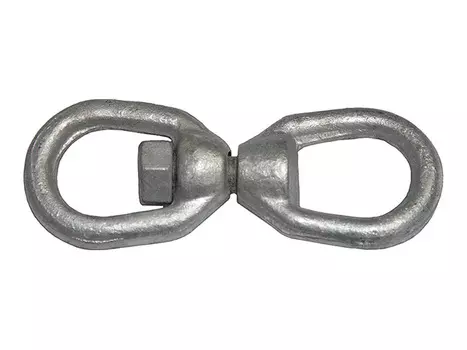 Вертлюг Tech-Krep 10мм петля-петля оцинкованный 10мм, 1 шт