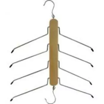 Вешалка деревянная SS1 для рубашек, 4 вешалки в 1, РЫЖИЙ КОТ, Арт.311310