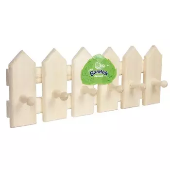 Вешалка "Прямоугольники" 6-ти рожковая 67x18см, липа, БАННАЯ ЛИНИЯ™