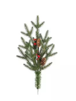 Ветка декоративная 50 см ягоды шишки СПФ