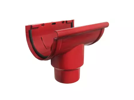 Воронка желоба Murol центральная 80/100 ПВХ, красный