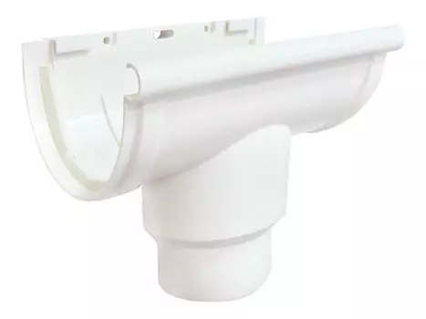 Воронка желоба Murol центральная 80/100 ПВХ, белый