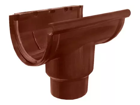 Воронка желоба Murol центральная 80/100 ПВХ, коричневый