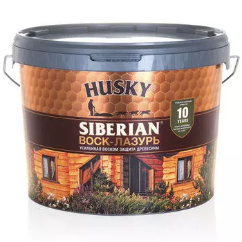 Воск-лазурь Husky Siberian декоративно-защитный состав для древесины бесцветный 2,5л