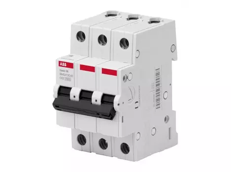 Выключатель автоматический ABB, 3P, 10A,C, 4,5кА, BMS