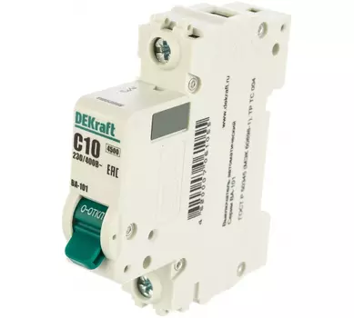 Выключатель автоматический модульный 1п C 10А 4.5кА ВА-101DEKraft 11053DEK