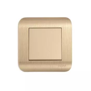 Выключатель LUXAR Deco с/у 1-клавишный шампань с рифленой рамкой, 250В 10А (10.001.05)