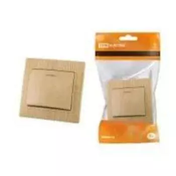 Выключатель "Таймыр" TDM 1 кл. с подсветкой 10А "ЭКО" (сосна)