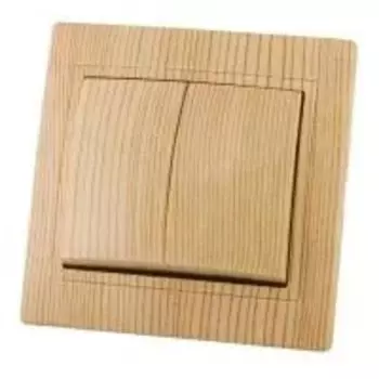 Выключатель "Таймыр" TDM 2 кл. 10А "ЭКО" (сосна)