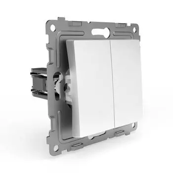 Выключатель TOKOV ELECTRIC 2-клавишный СП Pixel 10А IP20 TKE-PX-V2-C01 механизм белый