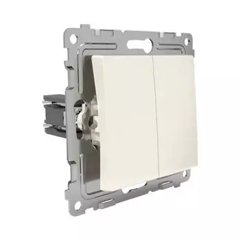Выключатель TOKOV ELECTRIC 2-клавишный СП Pixel 10А IP20 TKE-PX-V2-C02 механизм бежевый