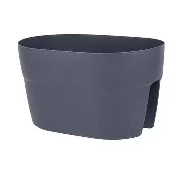 Ящик балконный на перила InGreen Villa de Fiori, двусторонний, 40см, 12л, фиксаторы, вулканический с