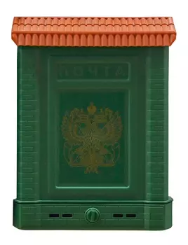 Ящик почтовый Премиум зелёный с накладкой
