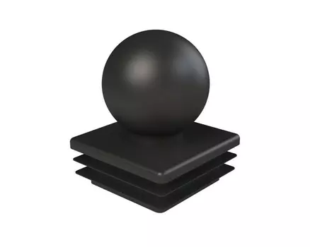 Заглушка для профильной трубы 40х40 мм, шар