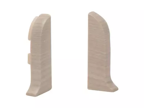 Заглушка к плинтусу Salag (левая+правая) NGF56 79 ясень пастель (2шт/упак)