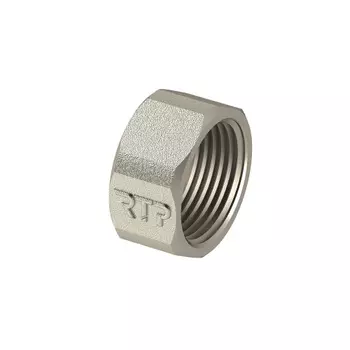Заглушка, латунь, внутренняя резьба 1/2", никель, РТП