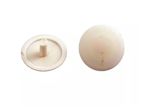 Заглушка на мебельный винт 7мм, белая, 50 шт
