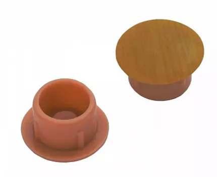 Заглушка Tech-Krep декоративная 10 мм дуб, 35 шт