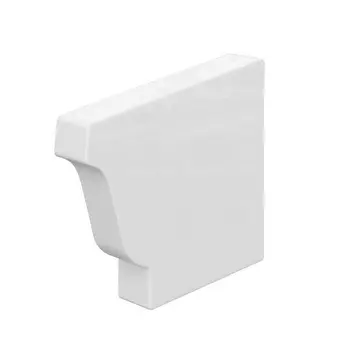 Заглушка желоба белая 120*86 правая RAL-9003