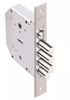 Замок Elbor врезной сув. с задвижкой и защелкой Гранит 1.06.40 (левый), 5 кл. /00445/