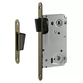 Замок магнитный 13М-90 мм (ст.бронза) под фикс. с отв.планкой