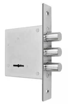 Замок врезной 3B8-8Д/13, 3 ригеля, планка, накладки /70900/