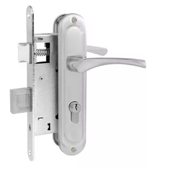 Замок врезной 710-55 - Матовый хром/хром