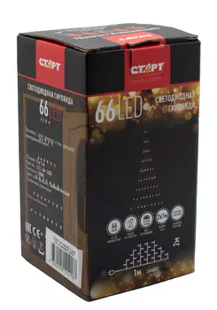 Занавес треугольный 1 реж 2*1 м СТАРТ НГ 66LED